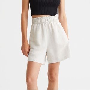 H&M BEIGE LINEN SHORTS